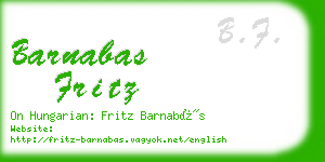 barnabas fritz business card